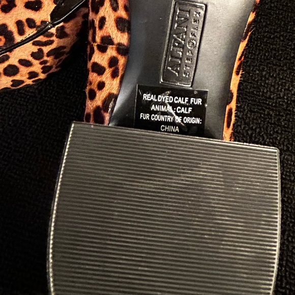 New! Alfani Calf Fur Animal Print Step N Flex Carliyle Low Loafer NWOB Size 7.5 - Picture 4 of 13